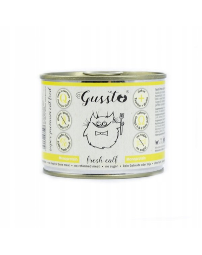 GUSSTO Cat Fresh Calf hrana cu vitel pentru pisici 6x200 g