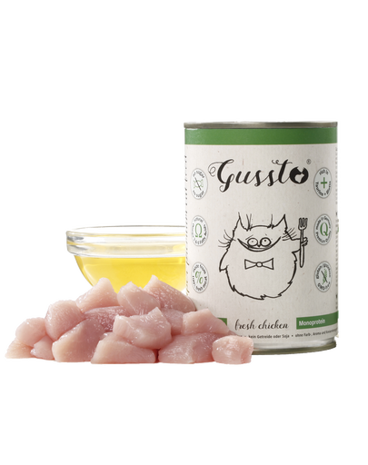 GUSSTO Cat Fresh Chicken hrana cu pui pentru pisici 12x400 g