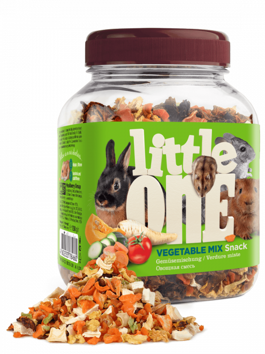 Gustare cu mix legume pentru rozatoare Little One, 150g