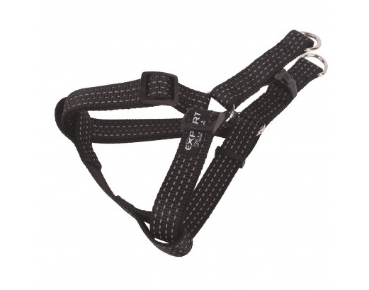 Ham pentru caini Pet Expert, marimea S, reflectorizant, 1.5 x 30 - 50 cm, negru