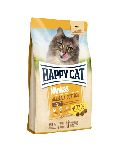 HAPPY CAT Minkas Hrana uscata pentru pisici, pentru controlul ghemelor de par, 10 kg