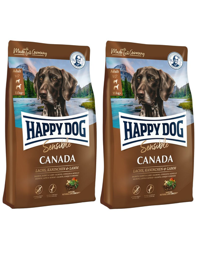 HAPPY DOG Supreme Canada iepure, miel si somon 8 kg(2 x 4 kg) hrana uscata caini cu nevoi energetice ridicate