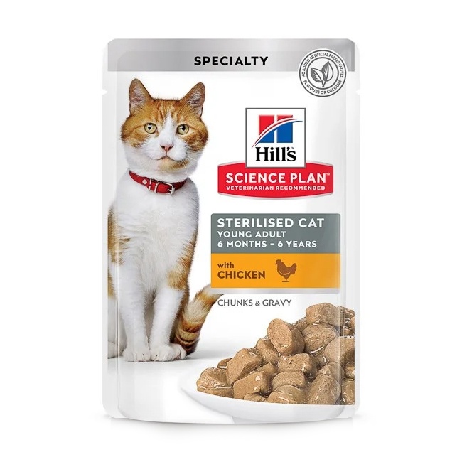 Hill's Feline Adult Sterilised Adult Plic, 85 grame - poza 1