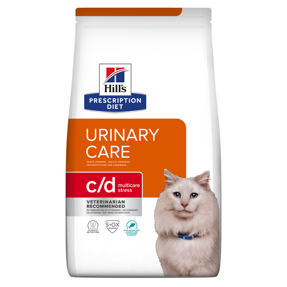 HILL'S Prescription Diet c/d Multicare Stress, Pește oceanic, dietă veterinară pisici, hrană uscată, sistem urinar, sistem nervos & calmante, 1.5kg - poza 3