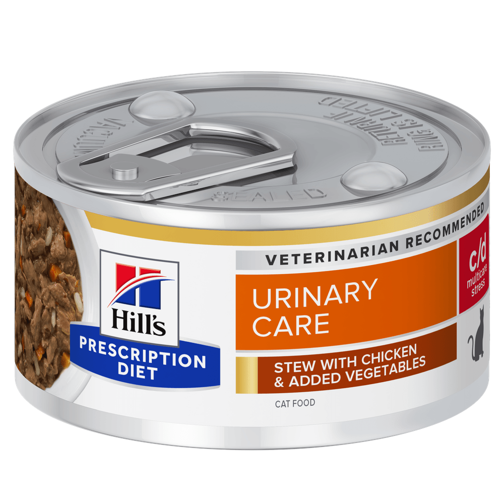 HILL'S Prescription Diet c/d Multicare Stress, Pui cu Legume, dietă veterinară pisici, conservă hrană umedă, sistem urinar, (în sos), 82g - poza 1