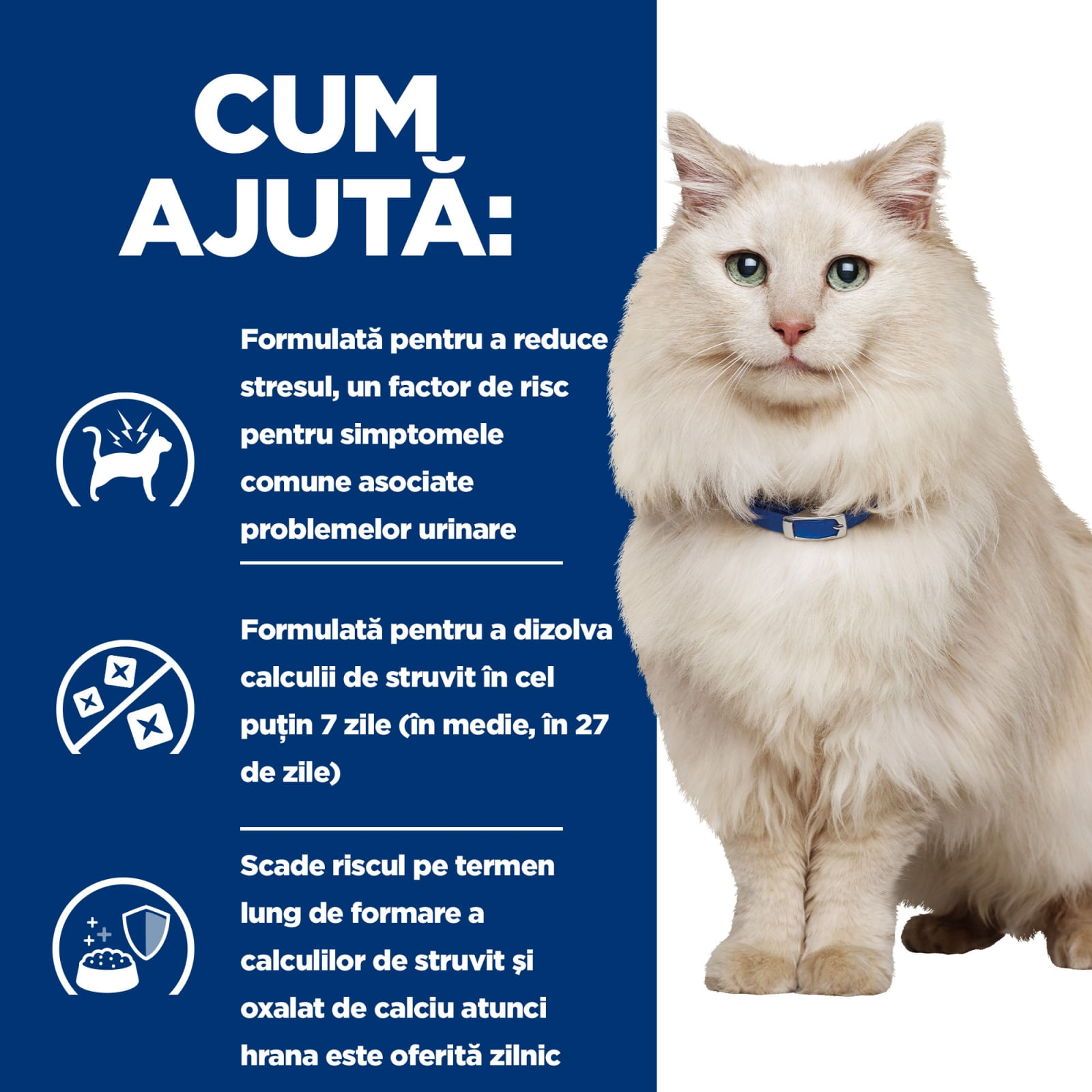 HILL'S Prescription Diet c/d Multicare Stress, Somon, dietă veterinară, plic hrană umedă pisici, sistem urinar, (în sos), bax, 85g x 12buc - poza 5
