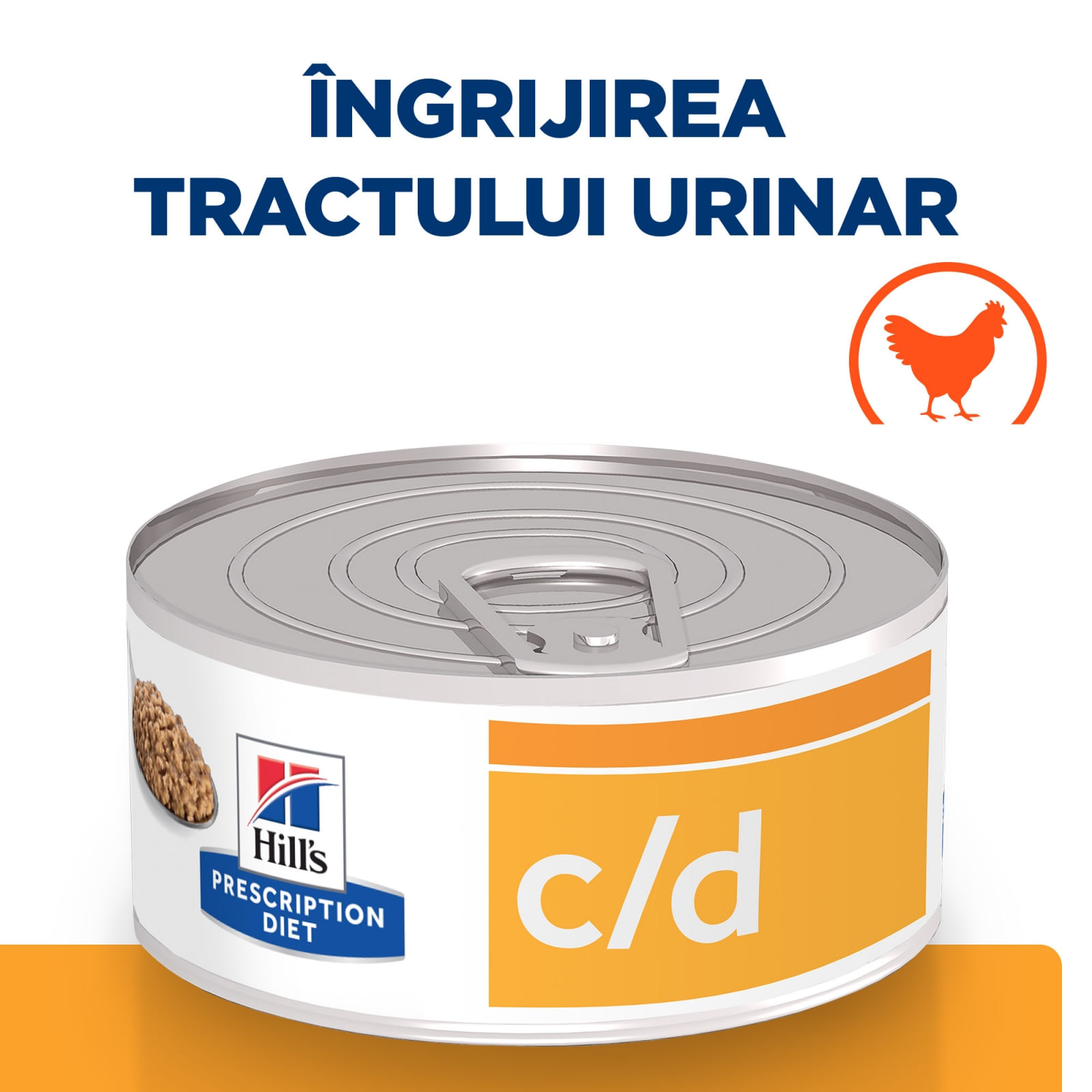 HILL'S Prescription Diet c/d Urinary, Pui cu Legume, dietă veterinară pisici, conservă hrană umedă, afecțiuni urinare HILL'S Prescription Diet c/d Urinary Care, Pui, dietă veterinară pisici, conservă hrană umedă, sistem urinar, (în sos), 15 - poza 2