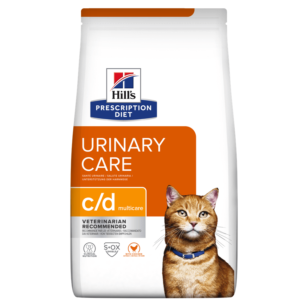 HILL'S Prescription Diet c/d Urinary, Pui, dietă veterinară pisici, hrană uscată, afecțiuni urinare HILL'S Prescription Diet c/d Urinary, Pui, dietă veterinară pisici, hrană uscată, sistem urinar, 400g - poza 1