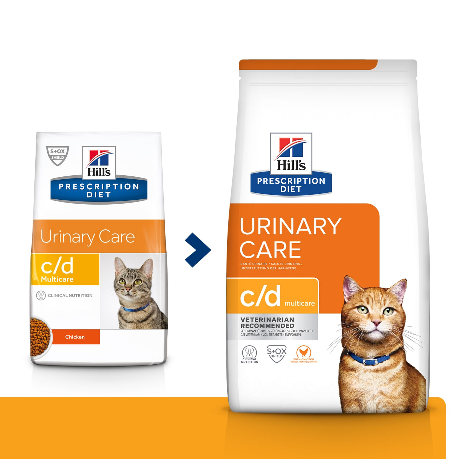 HILL'S Prescription Diet c/d Urinary, Pui, dietă veterinară pisici, hrană uscată, afecțiuni urinare HILL'S Prescription Diet c/d Urinary, Pui, dietă veterinară pisici, hrană uscată, sistem urinar, 3kg - poza 5