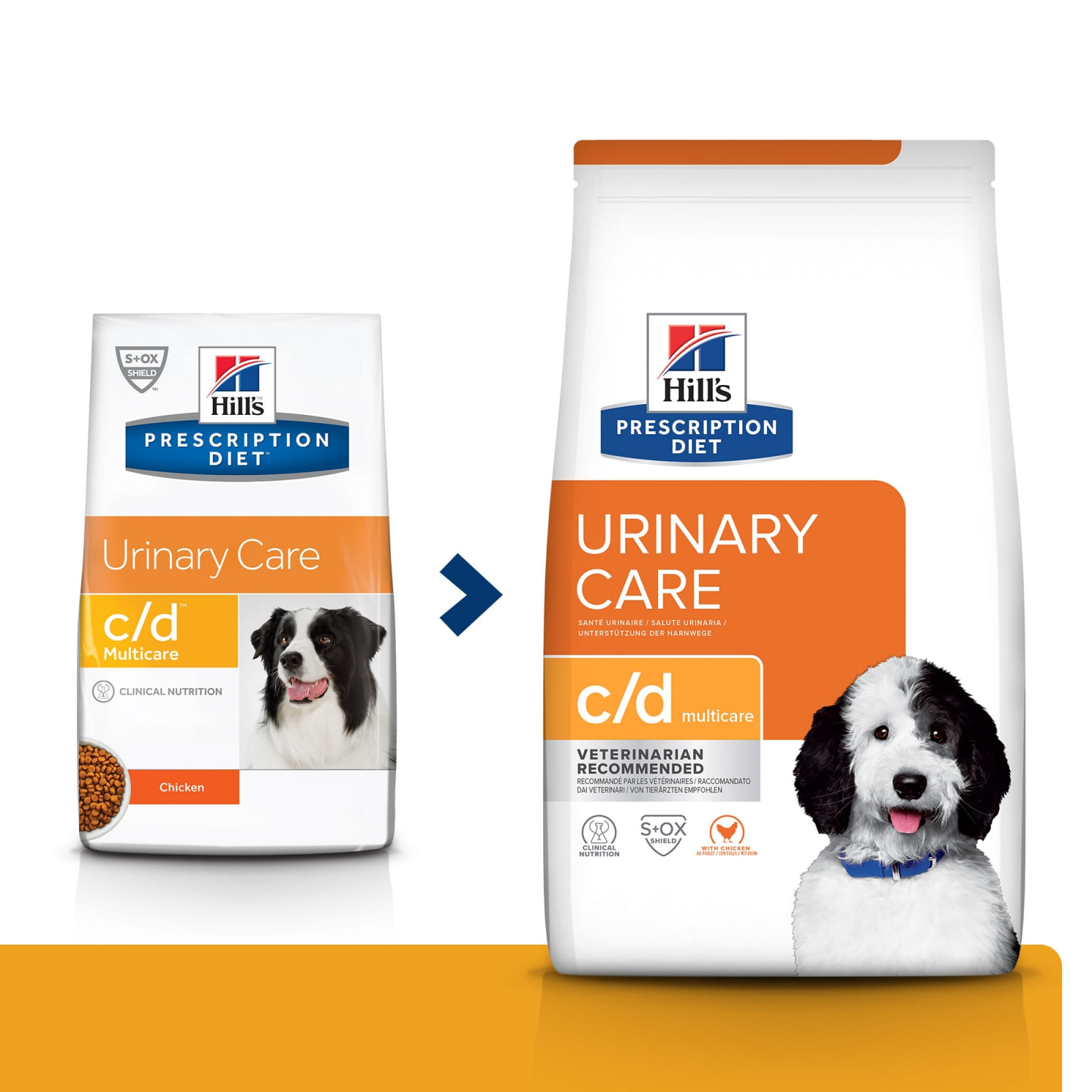 HILL'S Prescription Diet c/d Urinary + Weight Care, Pui, dietă veterinară câini, hrană uscată, afecțiuni urinare și controlul greutății HILL'S Prescription Diet c/d Urinary Care, Pui, dietă veterinară câini, hrană uscată, sistem urinar, 4kg - poza 1