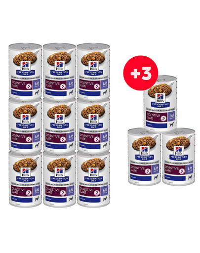HILL'S Prescription Diet Canine i/d Digestive Care 9+3 CADOU hrană dietetică câini, pentru afecțiuni digestive