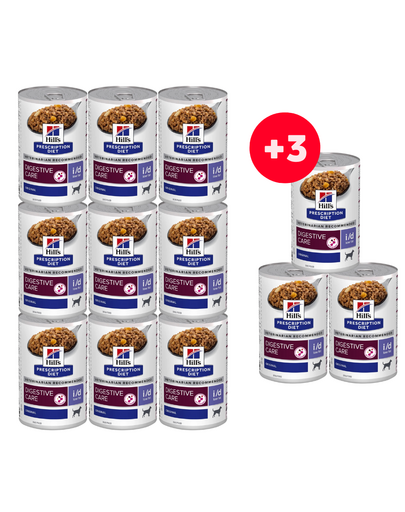 HILL'S Prescription Diet Canine i/d Low Fat 9+3 CADOU hrană dietetică câini, pentru probleme digestive