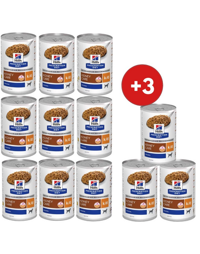 HILL'S Prescription Diet Canine k/d Kidney Care 9+3 CADOU hrană câini pentru susținerea rinichilor