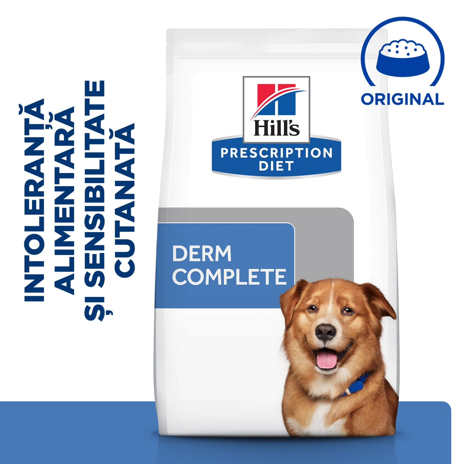 HILL'S Prescription Diet Derm Complete, dietă veterinară câini, hrană uscată, afecțiuni dermatologice HILL'S Prescription Diet Derm Complete, dietă veterinară câini, hrană uscată, piele & blana, 4kg - poza 1