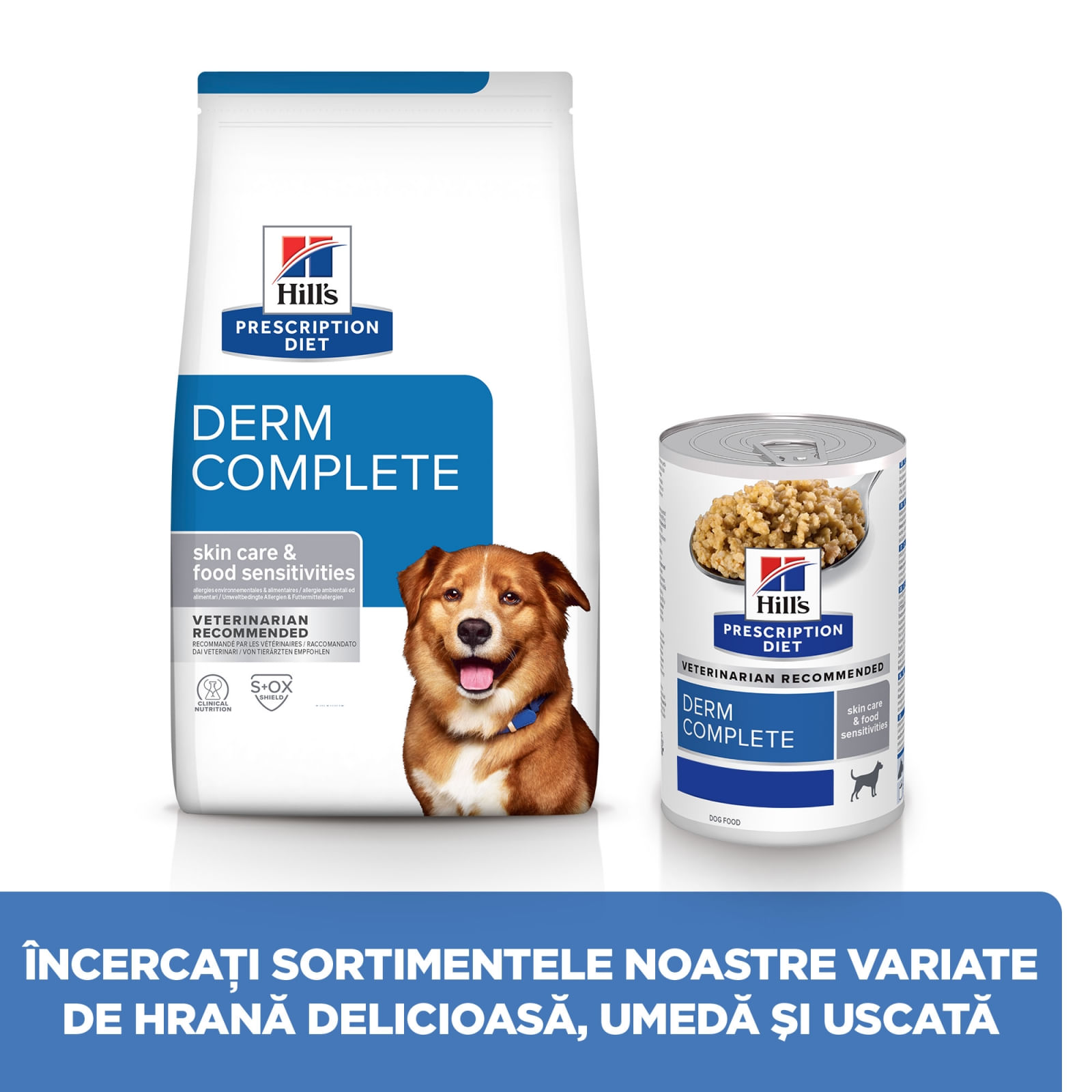 HILL'S Prescription Diet Derm Complete, XS-XL, Ou, dietă veterinară, conservă hrană umedă câini, piele & blană, (pate) HILL'S Prescription Diet Derm Complete, dietă veterinară câini, conservă hrană umedă, piele & blana, (în sos), bax, 370g  - poza 4