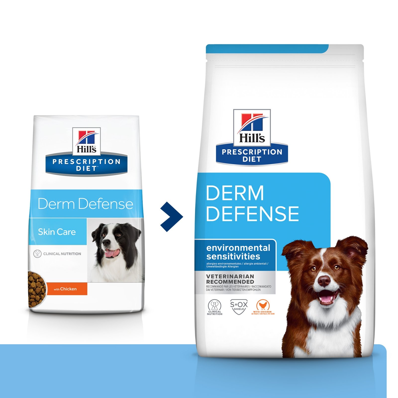 HILL'S Prescription Diet Derm Defense, Pui, dietă veterinară câini, hrană uscată, afecțiuni dermatologice HILL'S Prescription Diet Derm Defense, Pui, dietă veterinară câini, hrană uscată, piele & blana, 12kg - poza 3