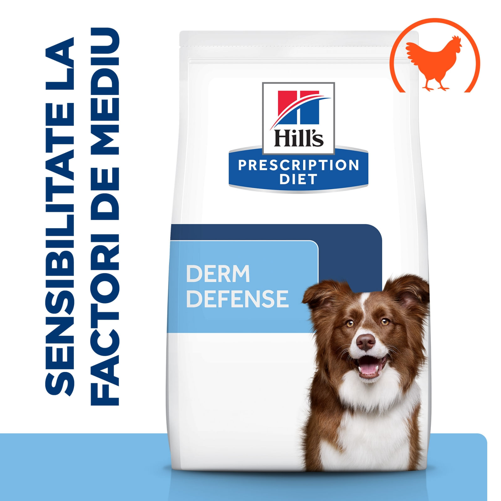 HILL'S Prescription Diet Derm Defense, Pui, dietă veterinară câini, hrană uscată, afecțiuni dermatologice HILL'S Prescription Diet Derm Defense, Pui, dietă veterinară câini, hrană uscată, piele & blana, 12kg - poza 4