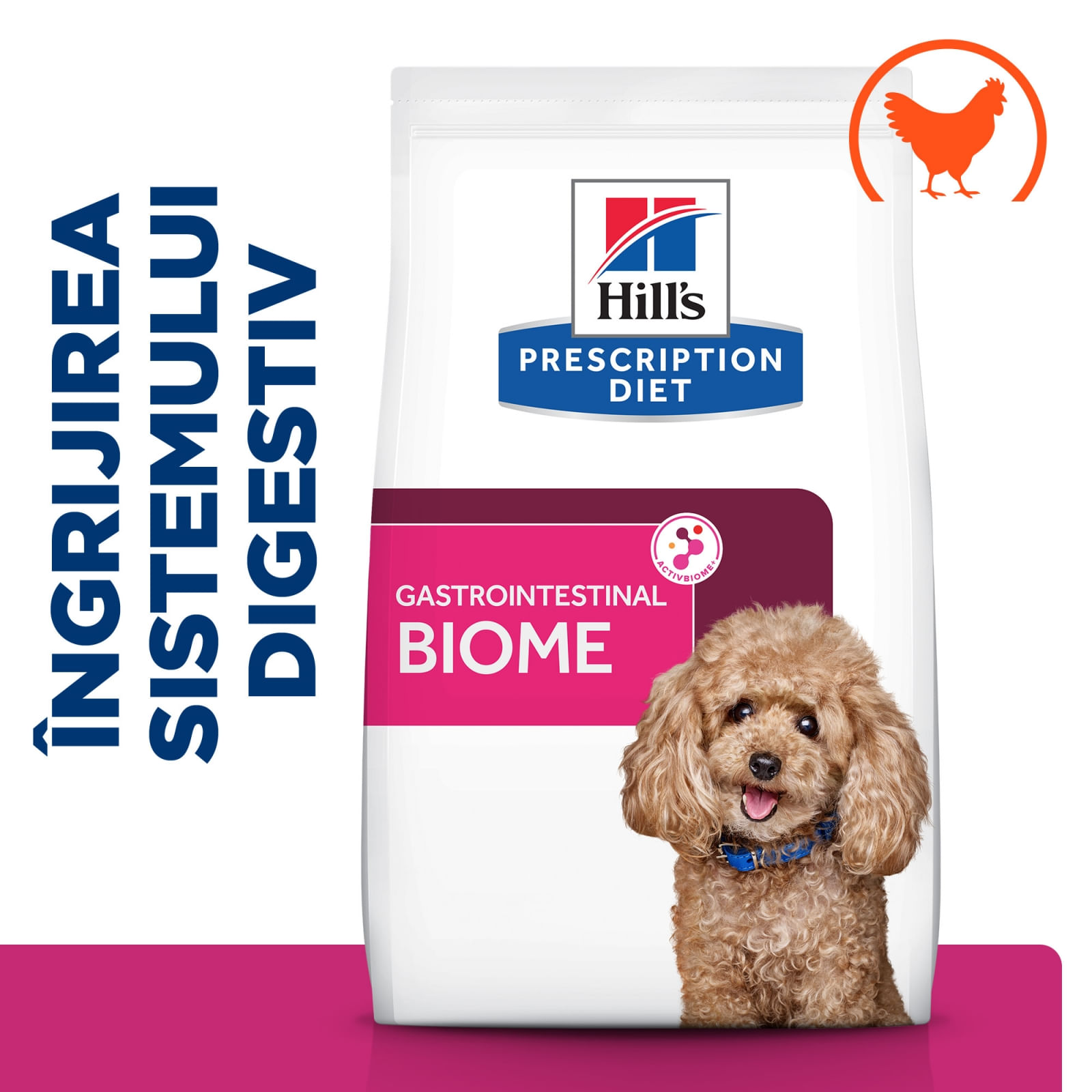 HILL'S Prescription Diet Gastrointestinal Biome Mini, Pui, dietă veterinară câini, hrană uscată, afecțiuni digestive HILL'S Prescription Diet Gastrointestinal Biome Mini, Pui, dietă veterinară câini, hrană uscată, sistem digestiv, 6kg - poza 5