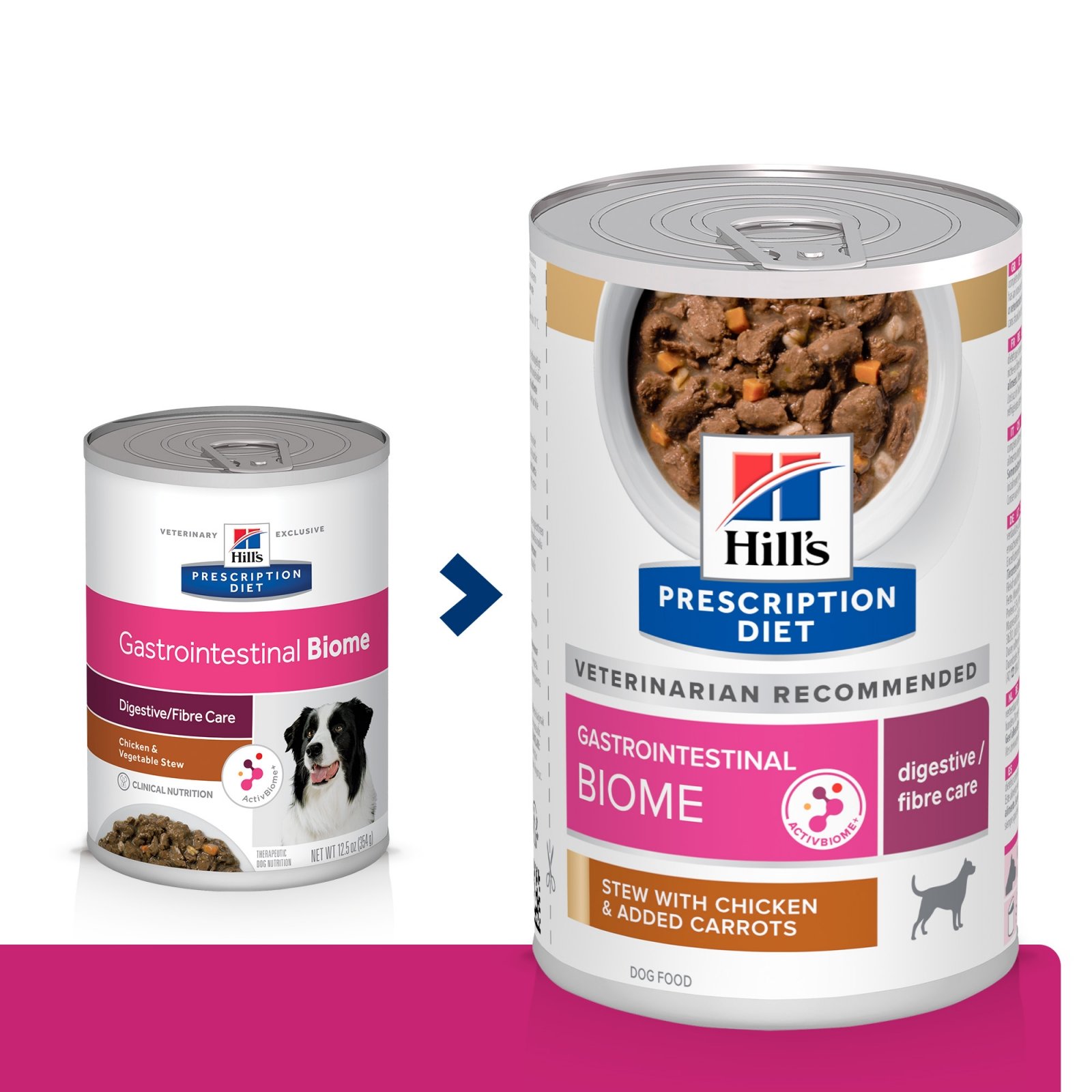 HILL'S Prescription Diet Gastrointestinal Biome, Pui cu Legume, dietă veterinară câini, conservă hrană umedă, sistem digestiv, 354g - poza 2