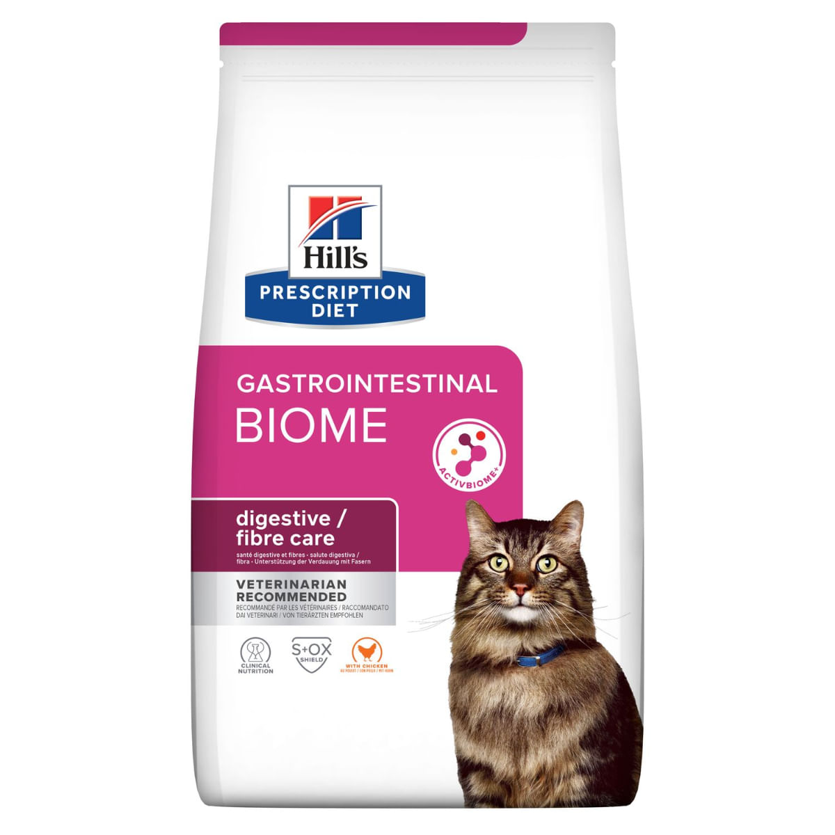 HILL'S Prescription Diet Gastrointestinal Biome, Pui, dietă veterinară, hrană uscată pisici, sistem digestiv, 1.5kg - poza 1
