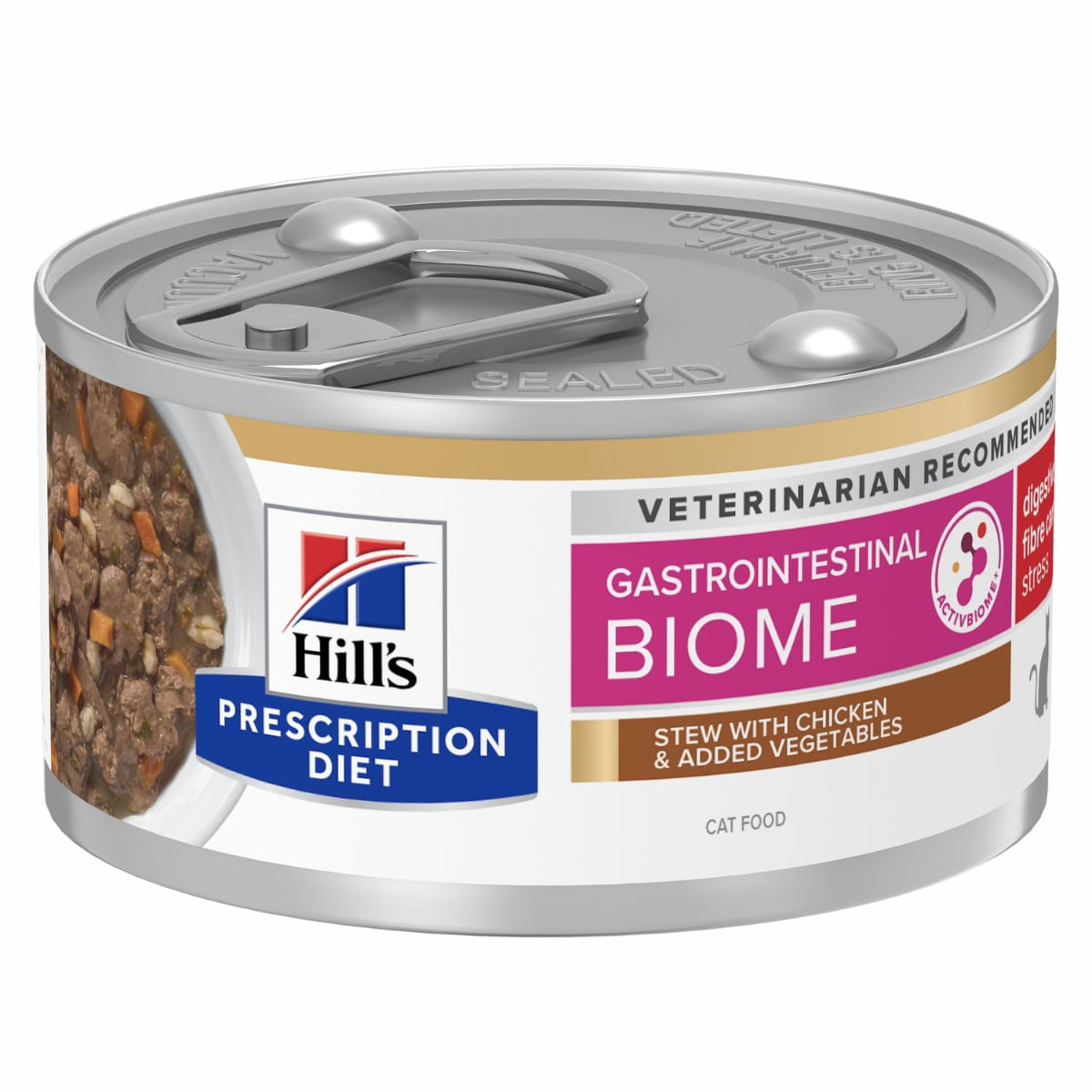 HILL'S Prescription Diet Gastrointestinal Biome Stress, Pui, dietă veterinară, conservă hrană umedă pisici, sistem digestiv, (în sos), 82g - poza 1