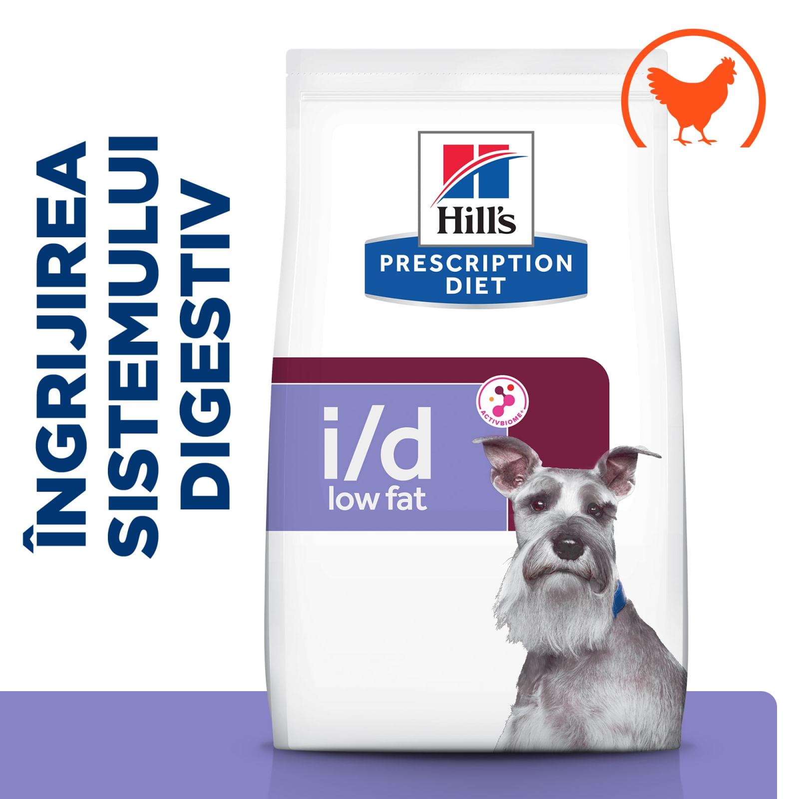 HILL'S Prescription Diet i/d Digestive Care Low Fat, Pui, dietă veterinară câini, hrană uscată, sensibilități digestive HILL'S Prescription Diet i/d Digestive Care Low Fat, Pui, dietă veterinară câini, hrană uscată, sistem digestiv, 1.5kg - poza 3