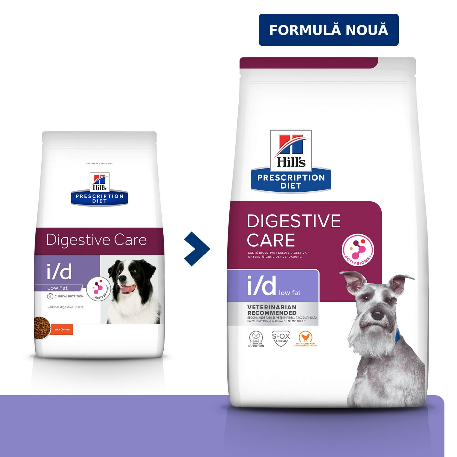 HILL'S Prescription Diet i/d Digestive Care Low Fat, Pui, dietă veterinară câini, hrană uscată, sensibilități digestive HILL'S Prescription Diet i/d Digestive Care Low Fat, Pui, dietă veterinară câini, hrană uscată, sistem digestiv, 12kg - poza 3