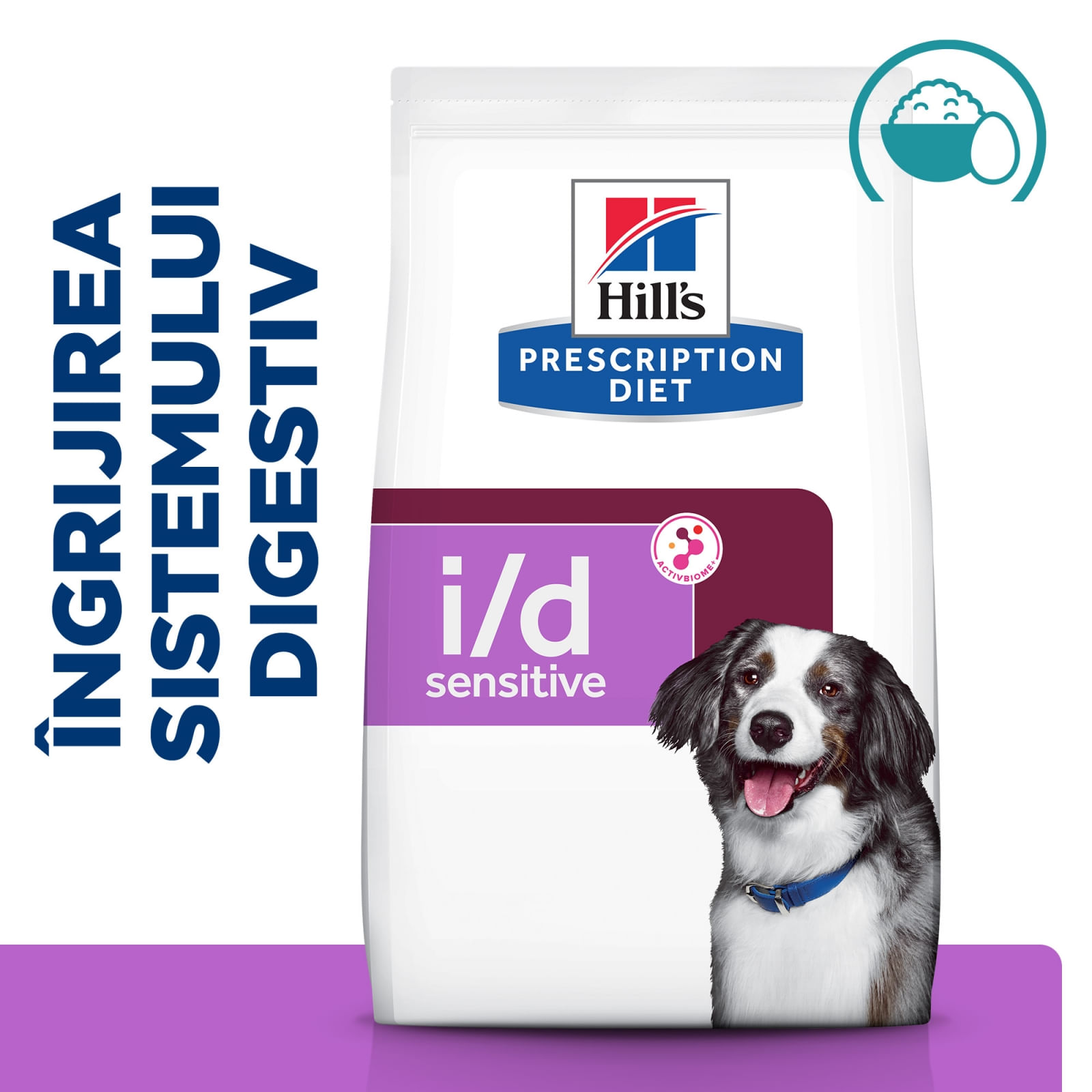 HILL'S Prescription Diet i/d Sensitive Digestive Care, Ou și Orez, dietă veterinară câini, hrană uscată, sensibilități digestive HILL'S Prescription Diet i/d Sensitive Digestive Care, Ou și Orez, dietă veterinară câini, hrană uscată, sistem - poza 3