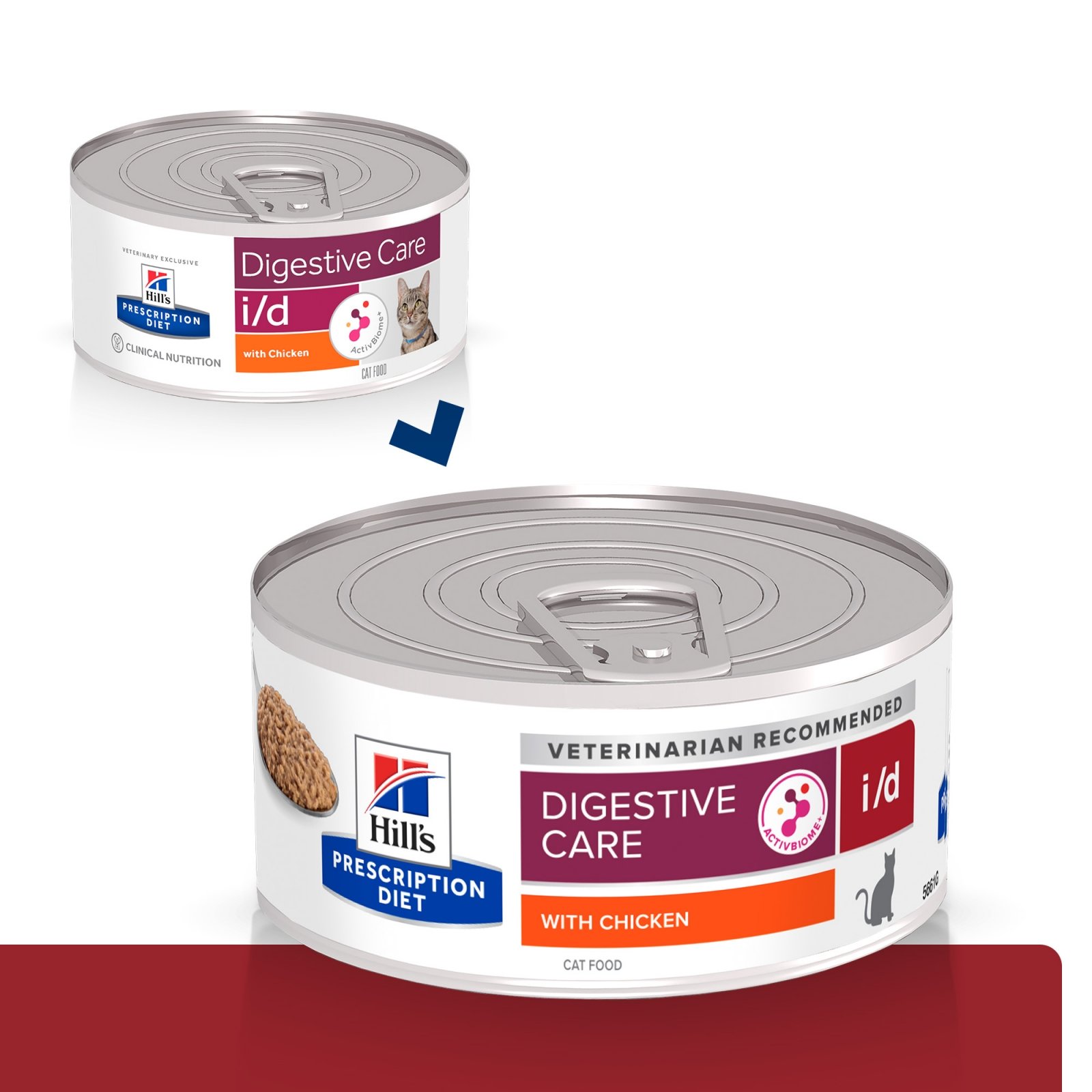 HILL'S Prescription Diet i/d Sensitive Digestive Care, Pui, dietă veterinară pisici, conservă hrană umedă, sistem digestiv, 156g - poza 1