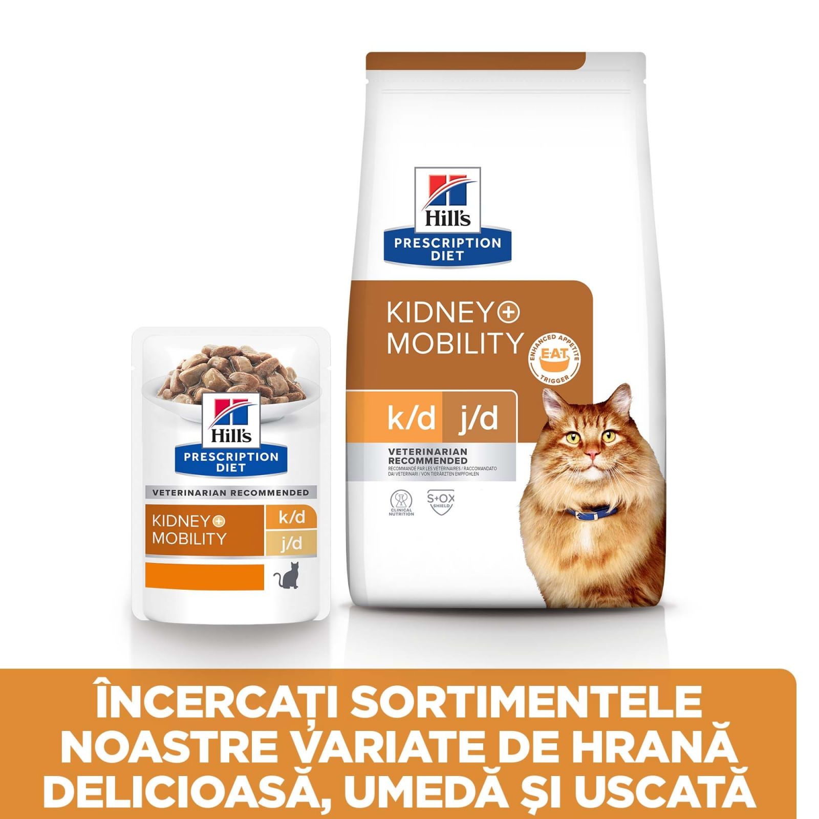 HILL'S Prescription Diet k/d+j/d Kidney Care + Mobility, Pui, dietă veterinară pisici, hrană uscată, afecțiuni renale și articulare HILL'S Prescription Diet k/d+j/d Kidney Care + Mobility, Pui, dietă veterinară pisici, hrană uscată, sistem  - poza 4