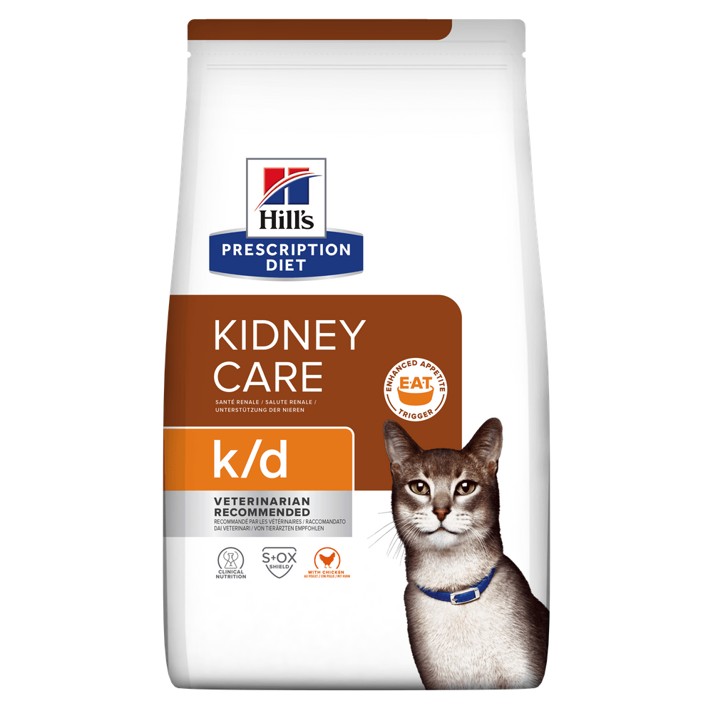 HILL'S Prescription Diet k/d Kidney Care, Pui, dietă veterinară pisici, hrană uscată, afecțiuni renale HILL'S Prescription Diet k/d Kidney Care, Pui, dietă veterinară pisici, hrană uscată, sistem renal, 8kg - poza 1