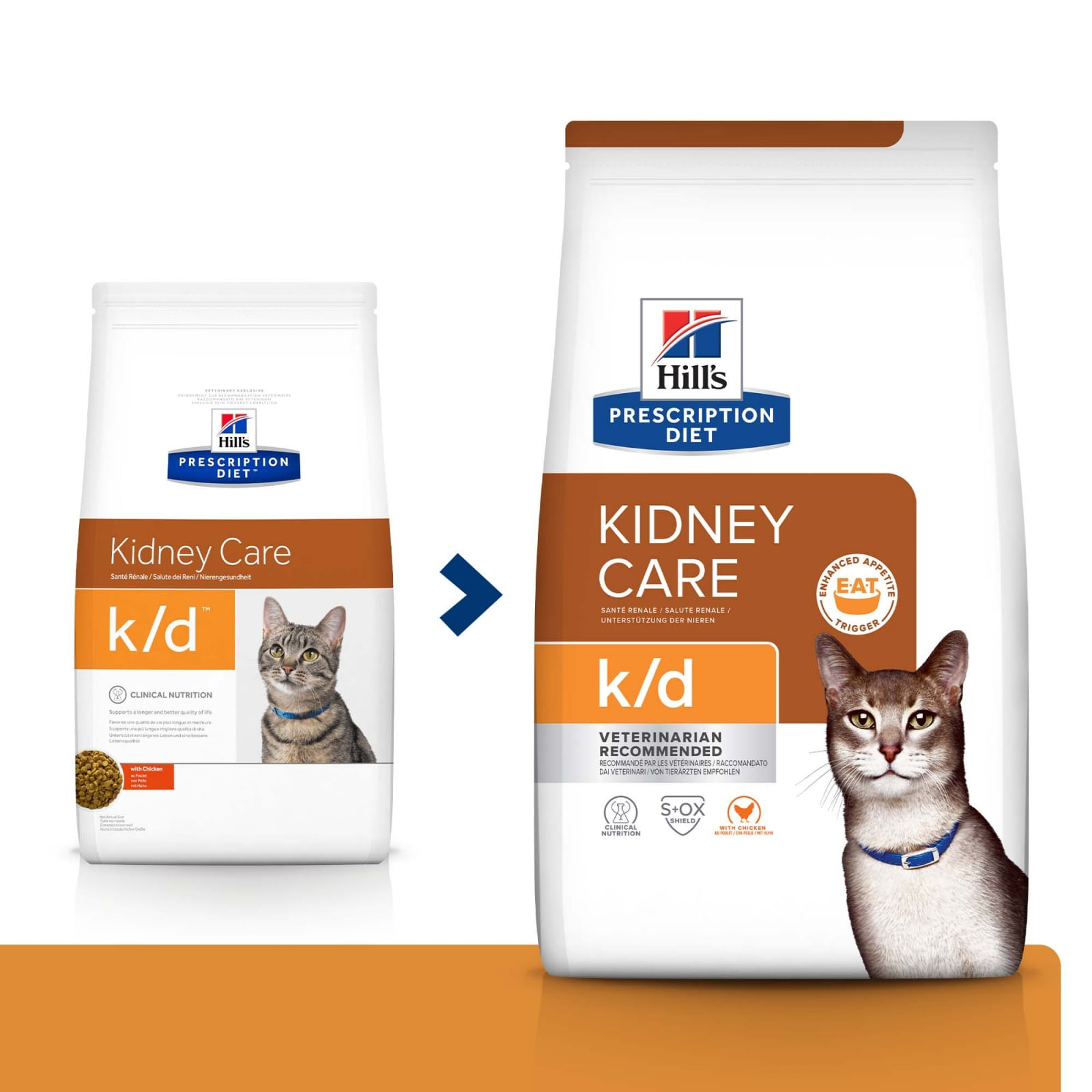 HILL'S Prescription Diet k/d Kidney Care, Pui, dietă veterinară pisici, hrană uscată, afecțiuni renale HILL'S Prescription Diet k/d Kidney Care, Pui, dietă veterinară pisici, hrană uscată, sistem renal, 1.5kg - poza 5
