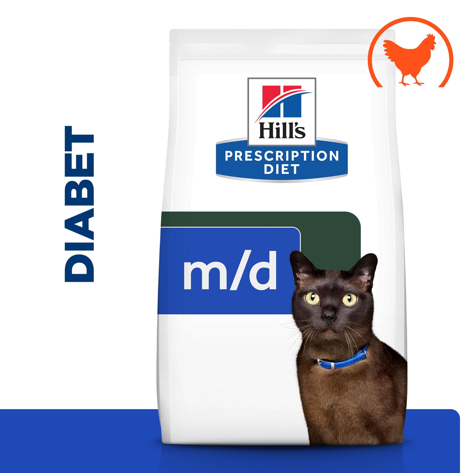 HILL'S Prescription Diet m/d Diabetes Care, Pui, dietă veterinară pisici, hrană uscată, afecțiuni metabolice (diabet) HILL'S Prescription Diet m/d Diabetes Care, Pui, dietă veterinară pisici, hrană uscată, metabolism (diabet), 3kg - poza 5