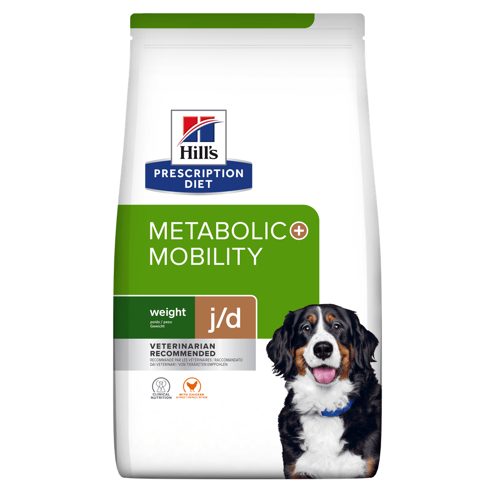 HILL'S Prescription Diet Metabolic + Mobility, Pui, dietă veterinară câini, hrană uscată, afecțiuni metabolice (obezitate) și afecțiuni articulare HILL'S Prescription Diet Metabolic + Mobility, Pui, dietă veterinară câini, hrană uscată, met - poza 1