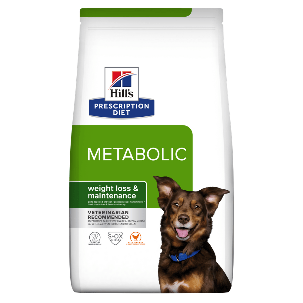 HILL'S Prescription Diet Metabolic, Pui, dietă veterinară câini, hrană uscată, afecțiuni metabolice (obezitate) HILL'S Prescription Diet Metabolic, Pui, dietă veterinară câini, hrană uscată, metabolism (obezitate si diabet), 12kg - poza 1