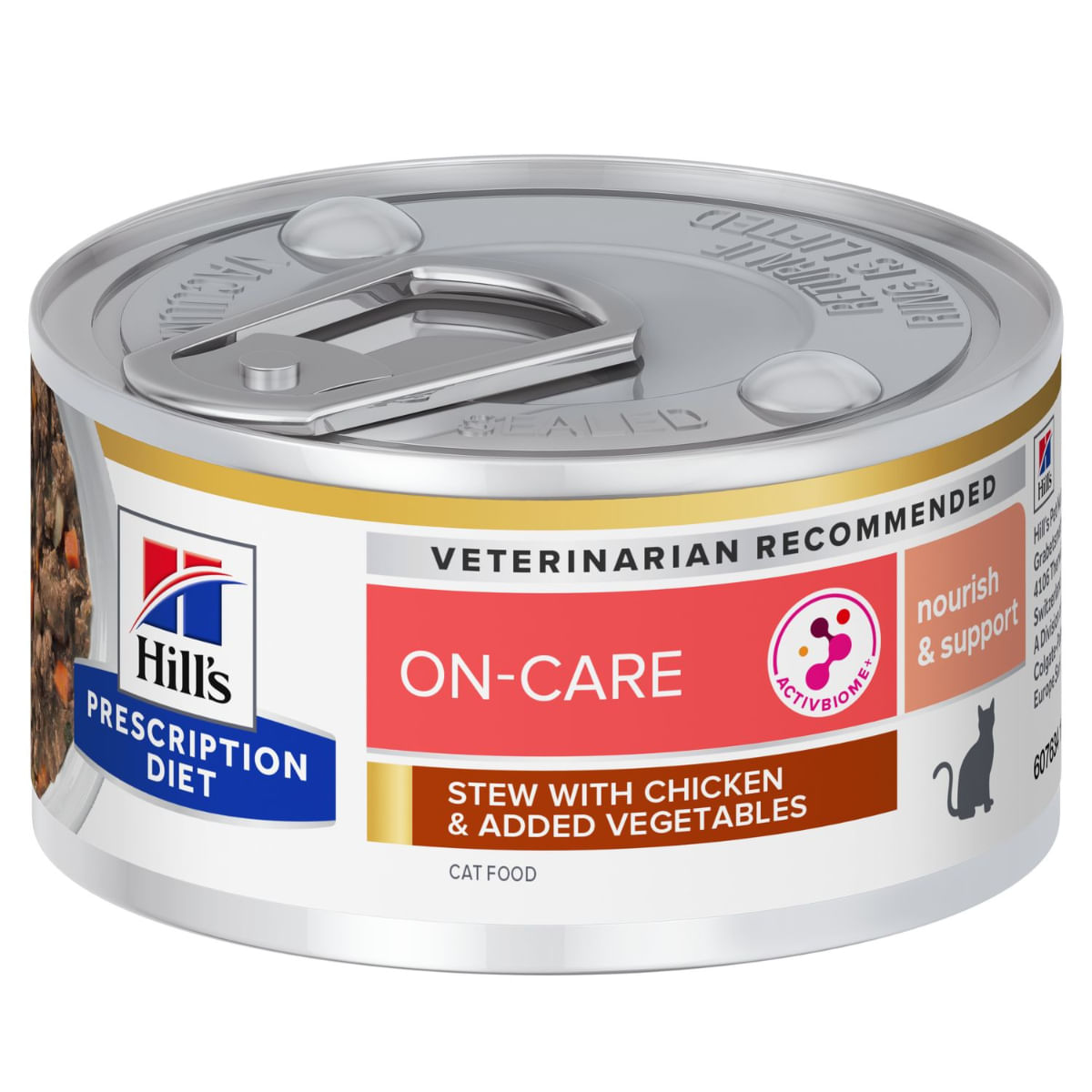HILL'S Prescription Diet On - Care Stew, Pui și Tocană de Legume, dietă veterinară, conservă hrană umedă pisici, convalescență, (în sos), 82g - poza 2