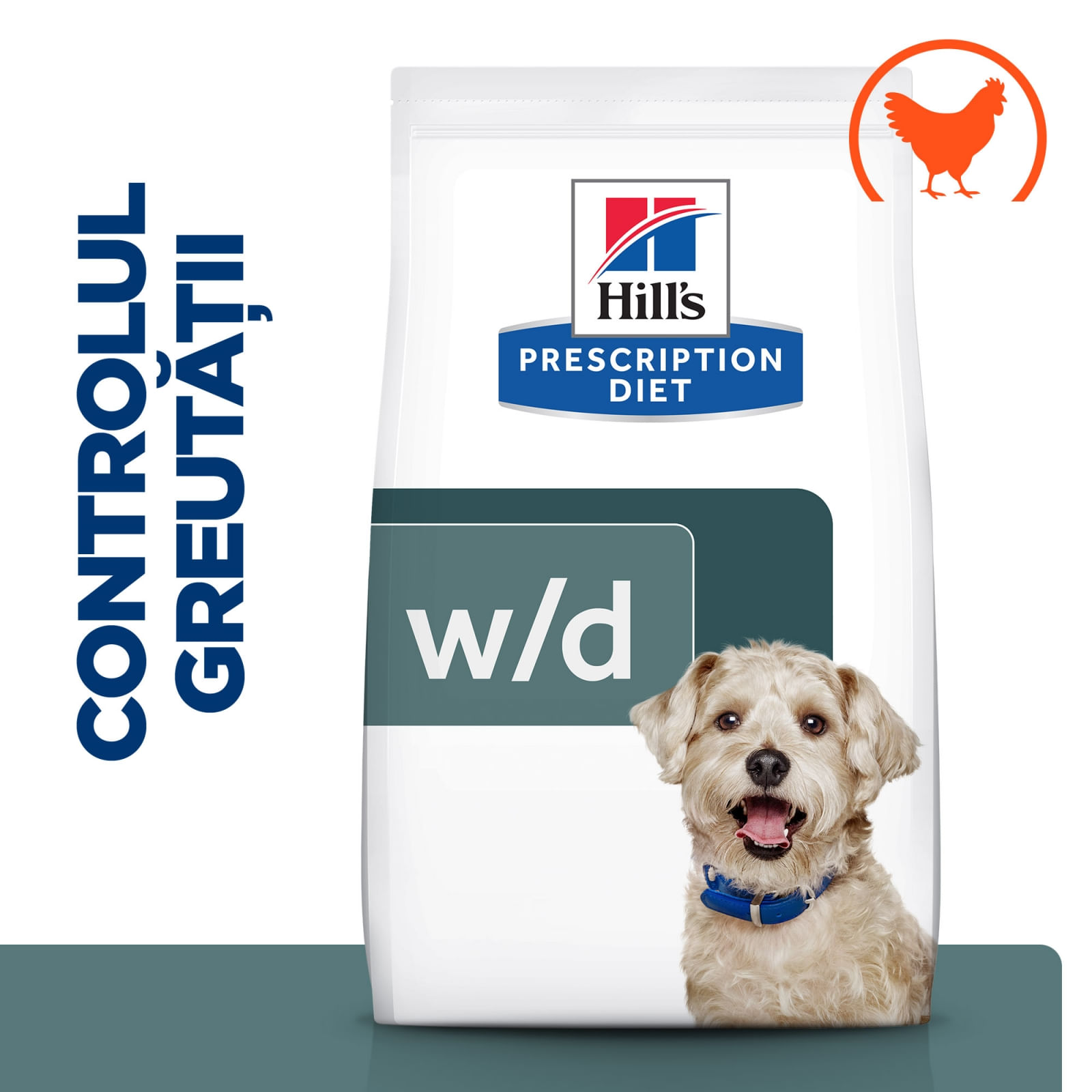 HILL'S Prescription Diet w/d Diabetes Care, Pui, dietă veterinară câini, hrană uscată, afecțiuni metabolice (diabet) HILL'S Prescription Diet w/d Diabetes Care, Pui, dietă veterinară câini, hrană uscată, metabolism ( obezitate si diabet), 1 - poza 3