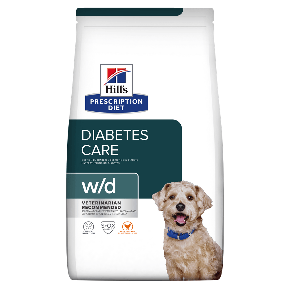 HILL'S Prescription Diet w/d Diabetes Care, Pui, dietă veterinară câini, hrană uscată, afecțiuni metabolice (diabet) HILL'S Prescription Diet w/d Diabetes Care, Pui, dietă veterinară câini, hrană uscată, metabolism ( obezitate si diabet), 4