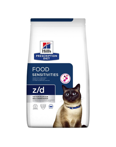 HILL'S Prescription Diet z/d Food Sensitivities Activ Biome 6kg pentru pisici cu sistem digestiv sensibil
