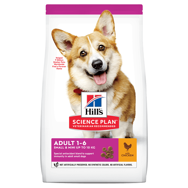 HILL'S SCIENCE PLAN Adult Small&Mini, XS-S, Pui, hrană uscată câini Hill's SP Canine Adult Small & Miniature Pui, 3 Kg - poza 1