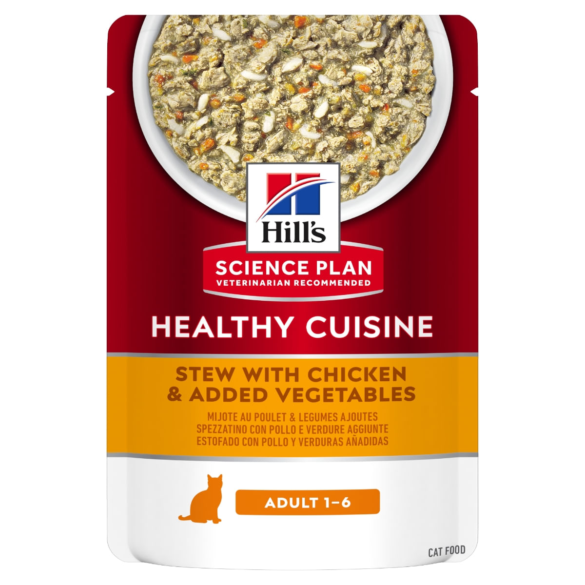 HILL'S Science Plan Healthy Cuisine, Pui și Tocană de Legume, plic hrană umedă pisici, 80g - poza 1