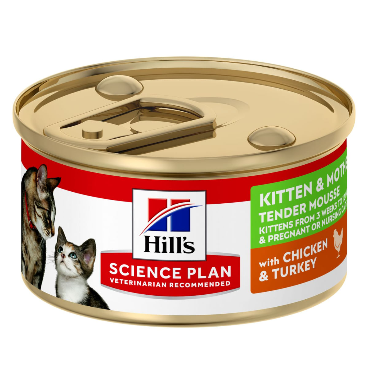 HILL'S Science Plan Kitten & Mother, Pui și Curcan, hrană umedă pisici junior, (mousse), bax, 85g x 6buc - poza 2