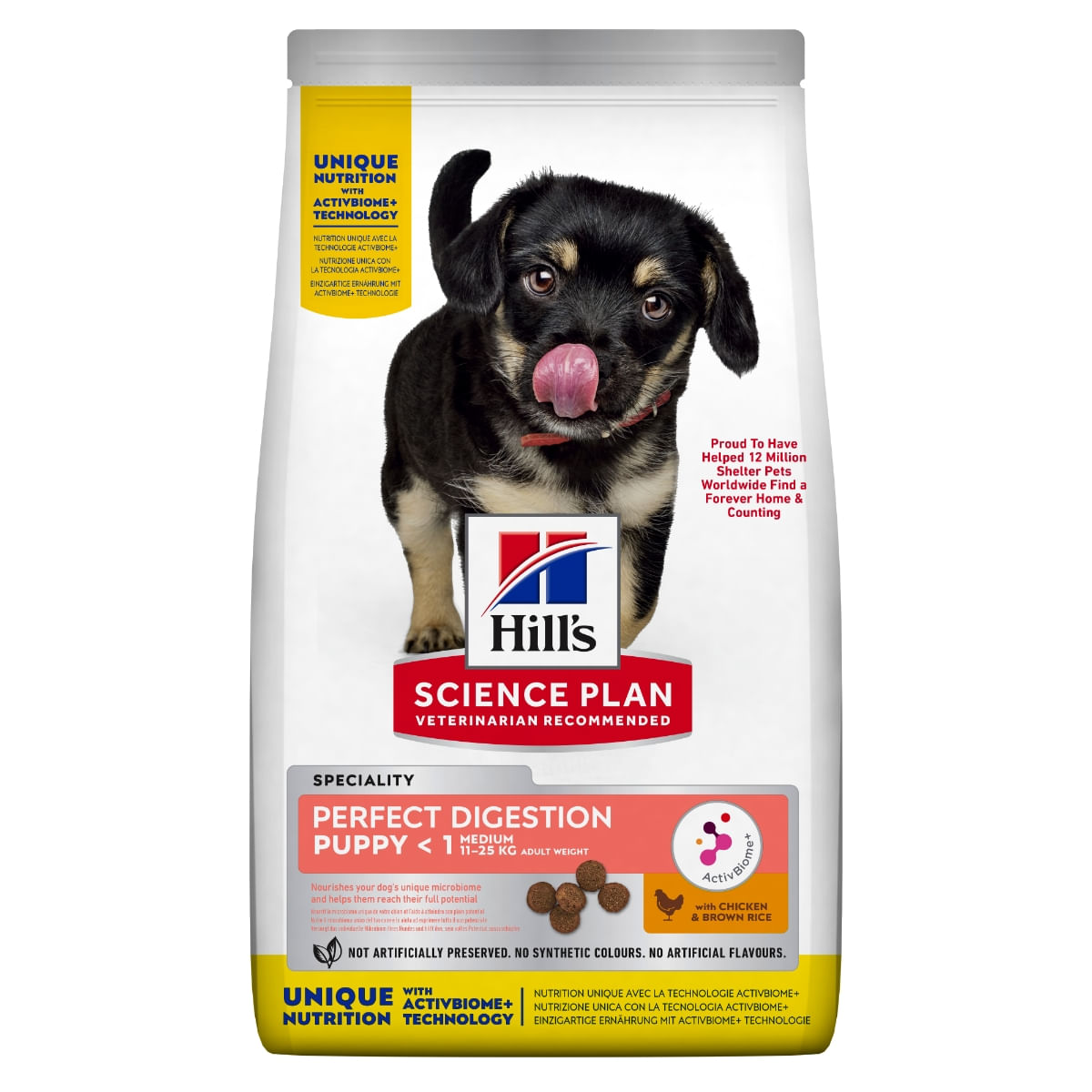 HILL'S Science Plan Perfect Digestion Puppy M, hrană uscată câini junior, sistem digestiv, 14kg - poza 1