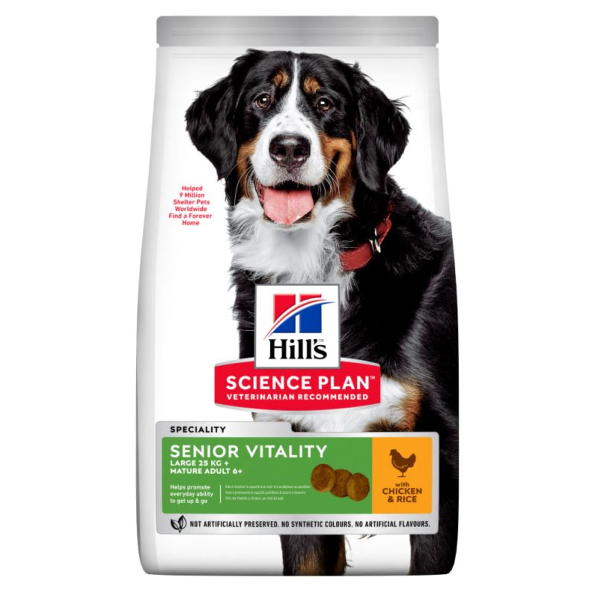 HILL'S SCIENCE PLAN Senior Vitality 6+, L-XL, Pui, hrană uscată câini senior, 2.5kg - poza 1