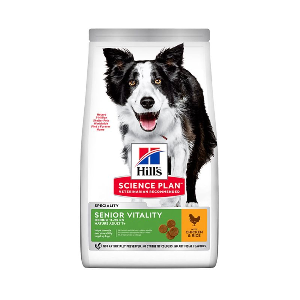 HILL'S SCIENCE PLAN Senior Vitality 7+, M, Pui, hrană uscată câini senior, 2.5kg - poza 1