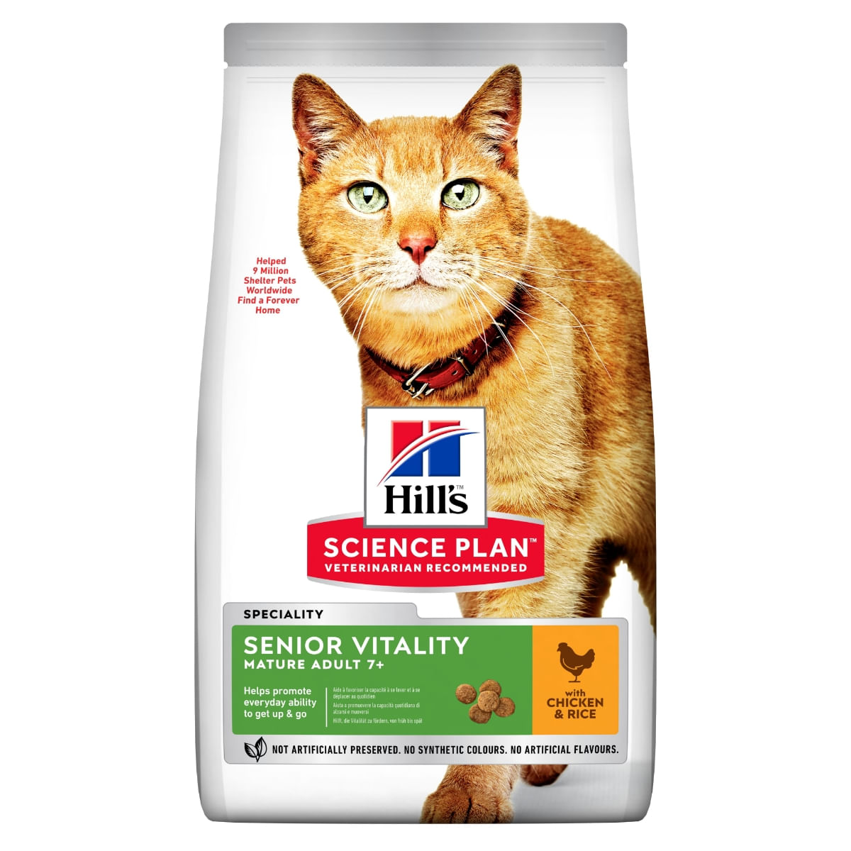 HILL'S SCIENCE PLAN Senior Vitality 7+, Pui, hrană uscată pisici senior, 1.5kg - poza 1