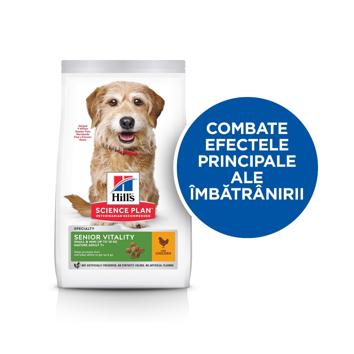 HILL'S SCIENCE PLAN Senior Vitality 7+, XS-S, Pui, hrană uscată câini senior, 1.5kg - poza 3