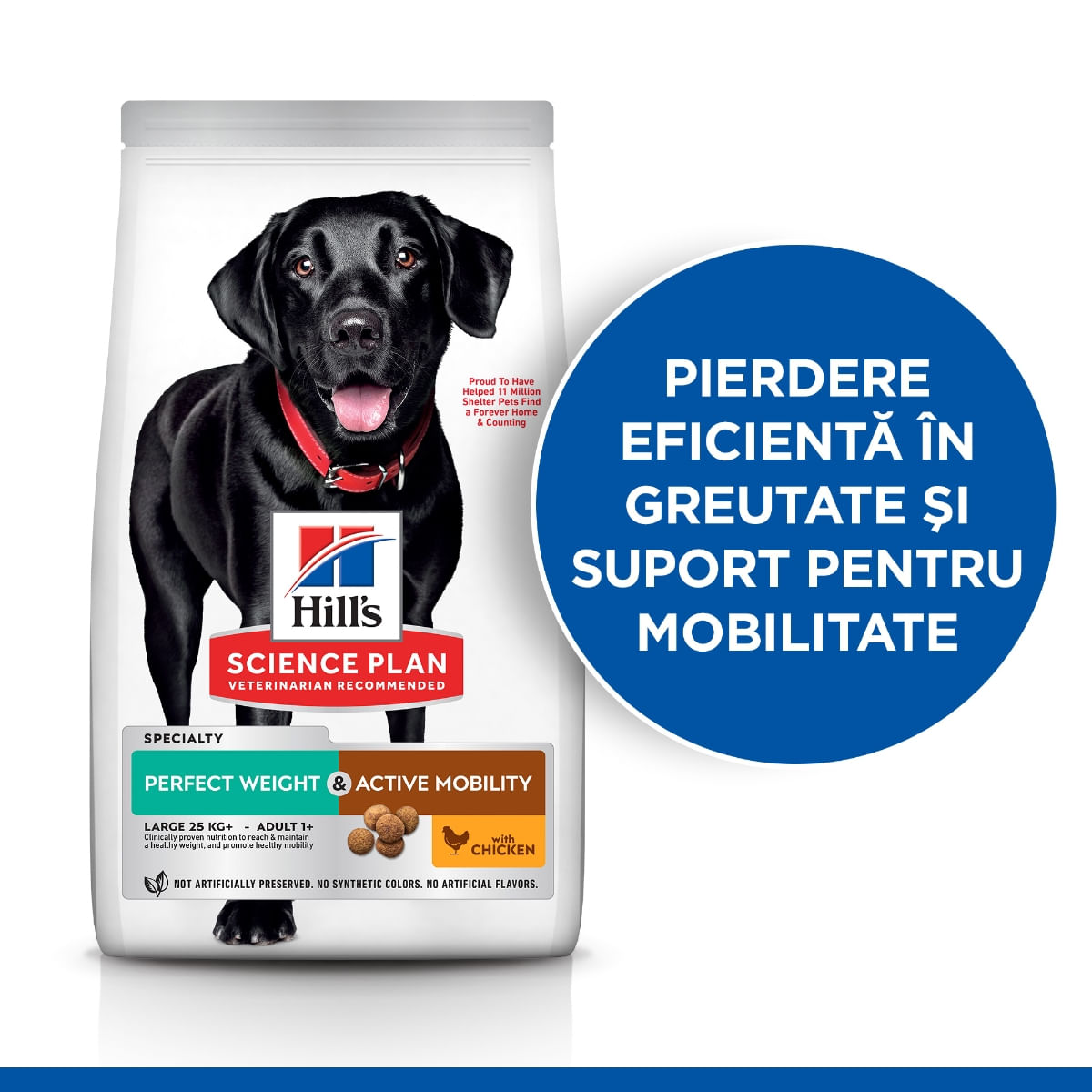 HILL'S SCIENCE PLAN Weight&Mobility, L-XL, Pui, hrană uscată câini, managementul greutății, sistem articular, 12kg - poza 3