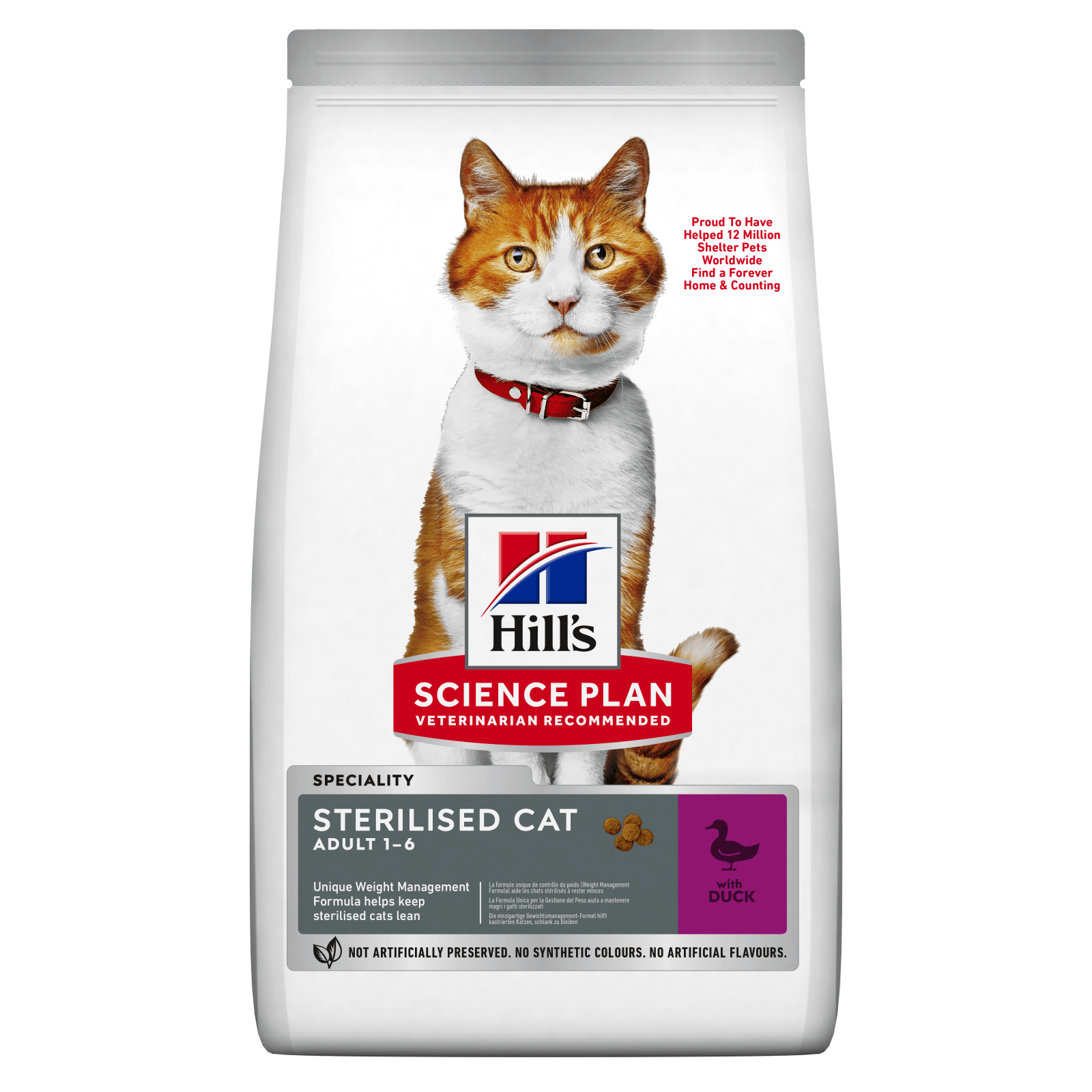 HILL'S SCIENCE PLAN Young Adult Sterilised, Rață, hrană uscată pisici sterilizate HILL'S SCIENCE PLAN Adult Sterilised, Rață, hrană uscată pisici sterilizate, 3kg - poza 1