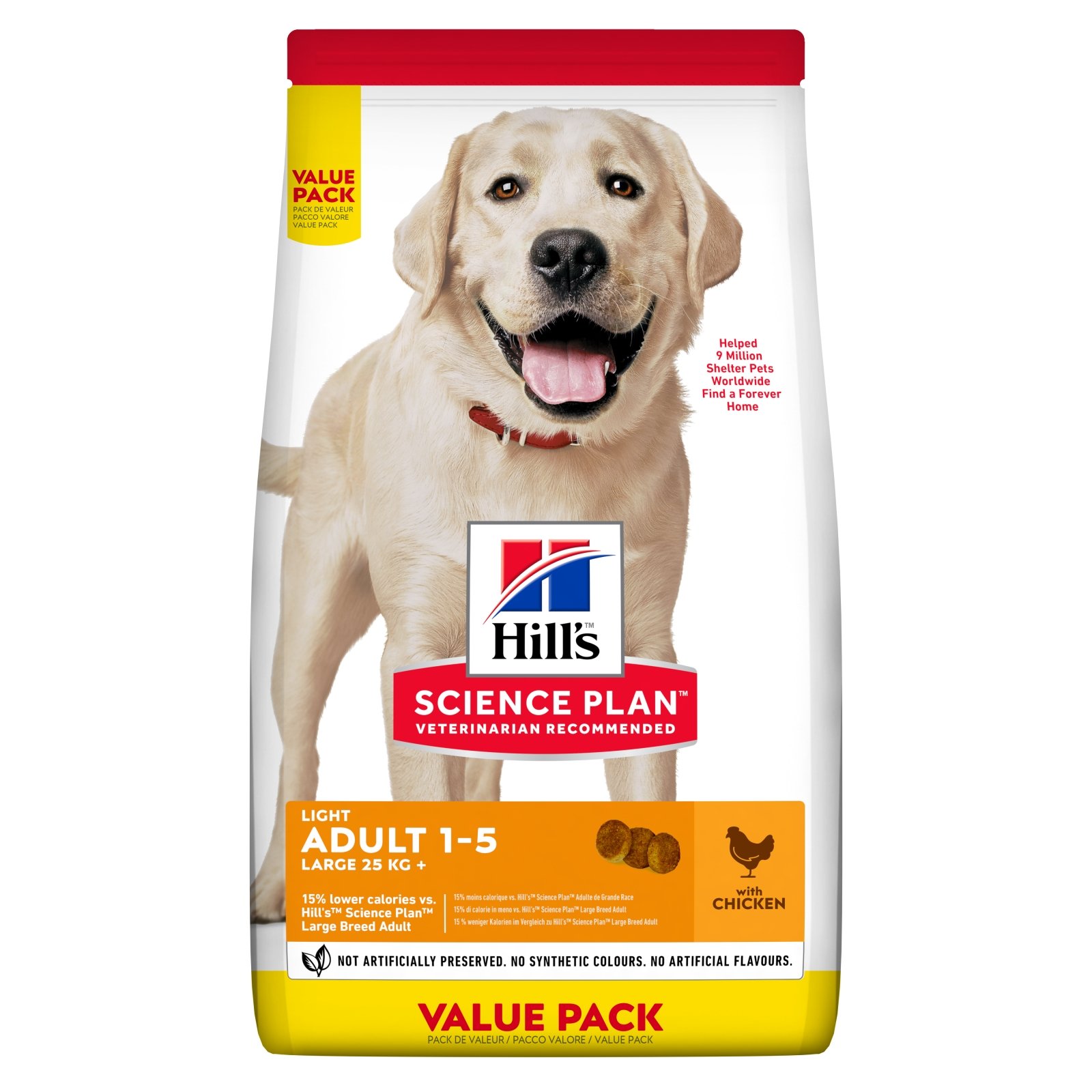 Hill's SP Canine Adult Light Large Breed Pui, Value Pack, 18 Kg - poza 1